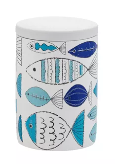 Kosmetikdose Marmara weiss/blau