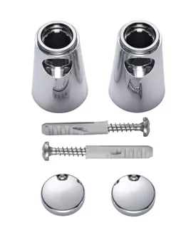 Wall bracket slide rail coni. chrome-plated